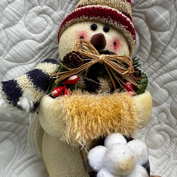 Christmas Decor: Vintage Christmas Plush Snowmen (3) - Picture 6 of 9